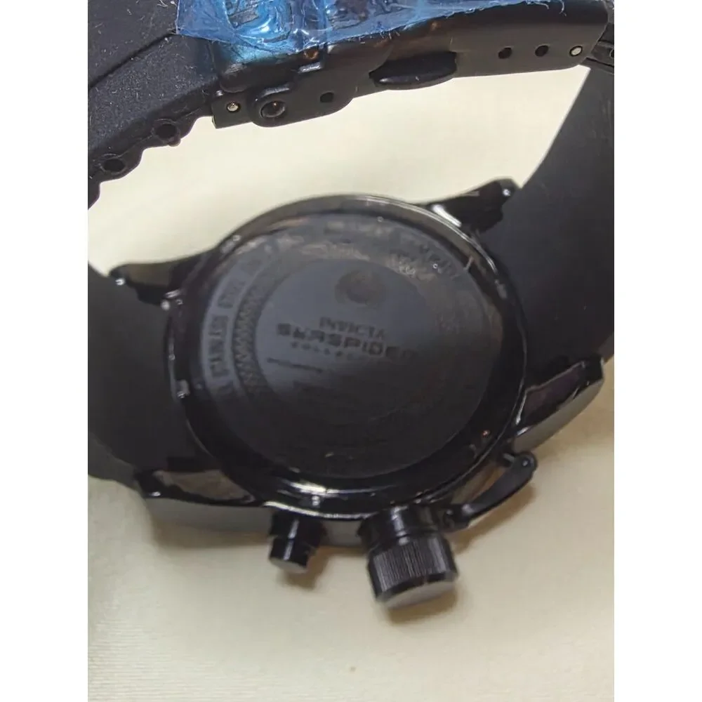 Invicta Sea Spider Black Canteen Men's Watch 50mm Quartz Day Date Case Included